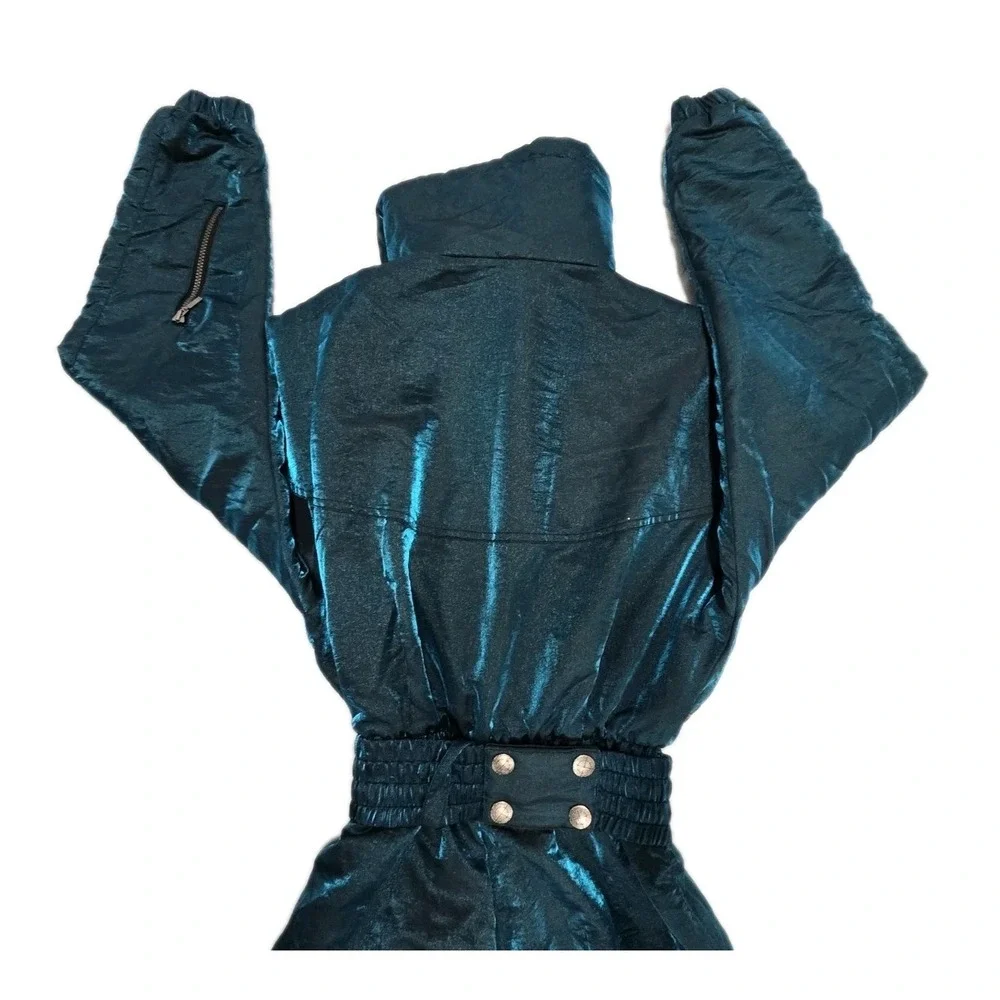 Vintage  NEW Nils Metallic Emerald Green Snowsuit New SZ 8 - Picture 6 of 16